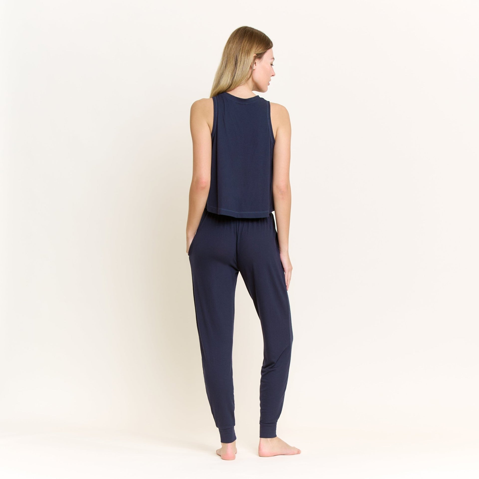 Star Seeker Tank Pant Set in Midnight - -