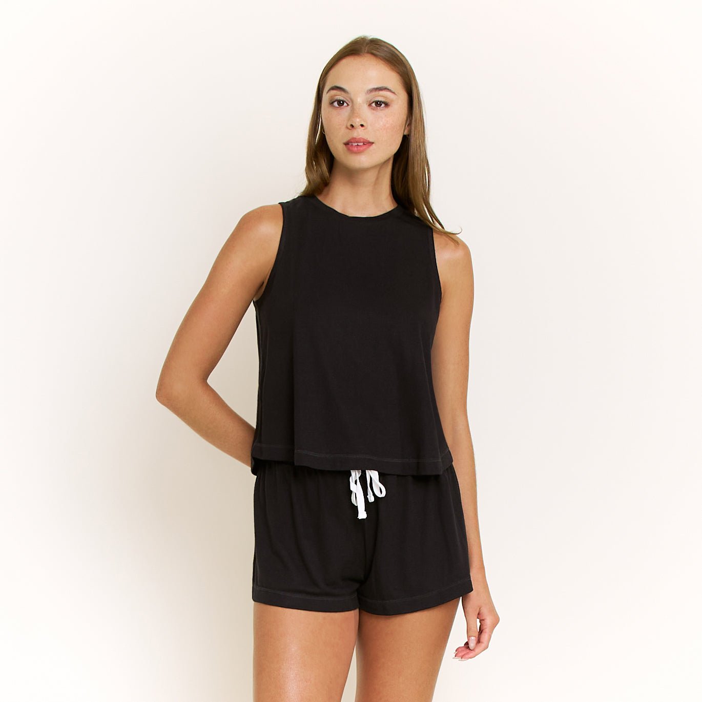 Star Seeker Tank Shortie Set in Black - Tank+Short -