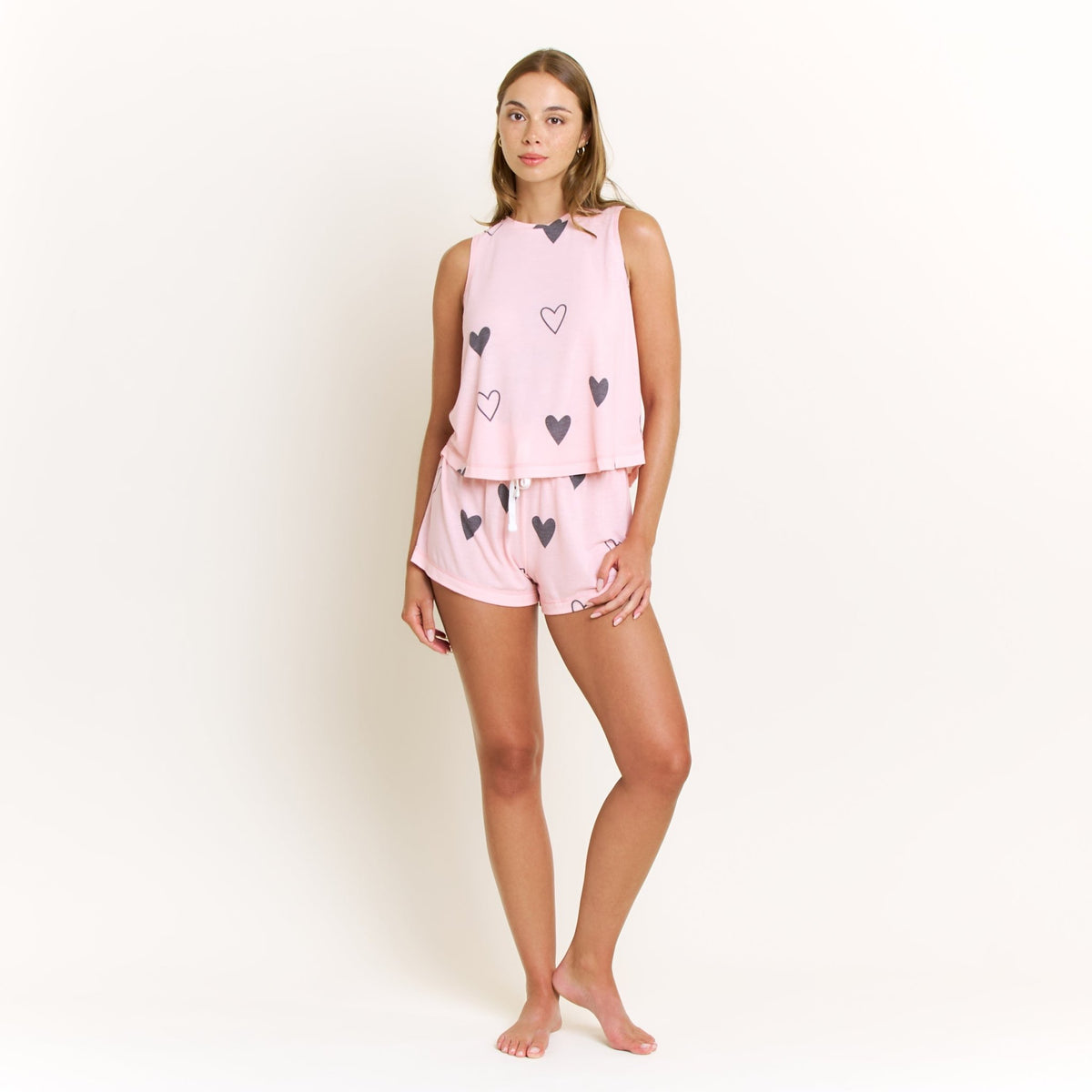 Star Seeker Tank Shortie Set in Dusty Hearts - Tank+Short -