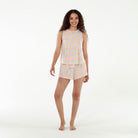 Star Seeker Tank Shortie Set In Kelp Floral - Tank+Short -