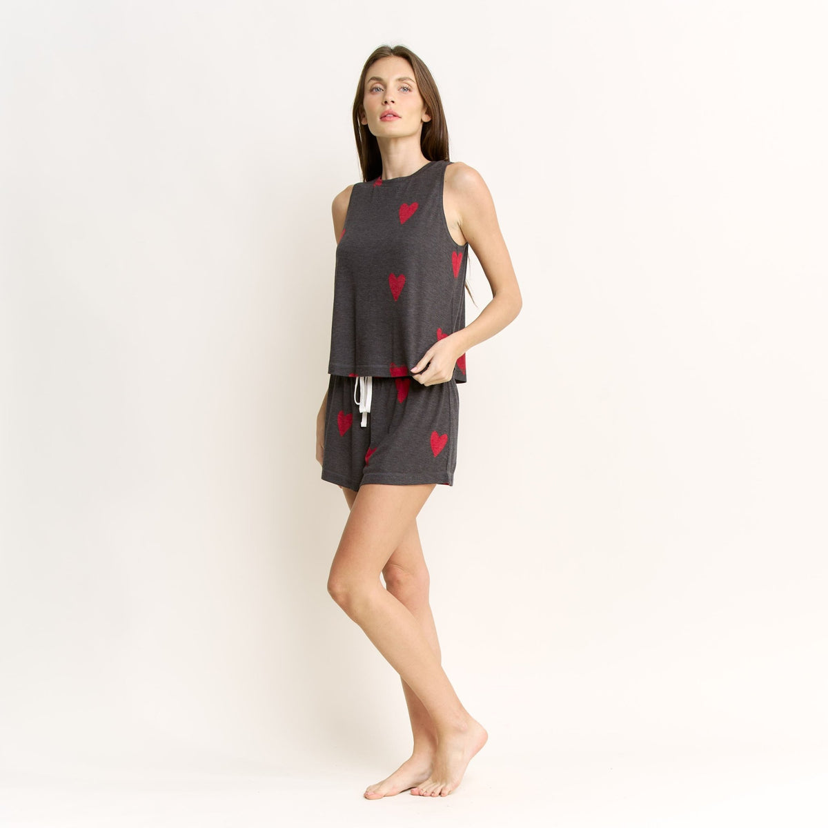 Star Seeker Tank Shortie Set in Valentine Hearts - Tank+Short -