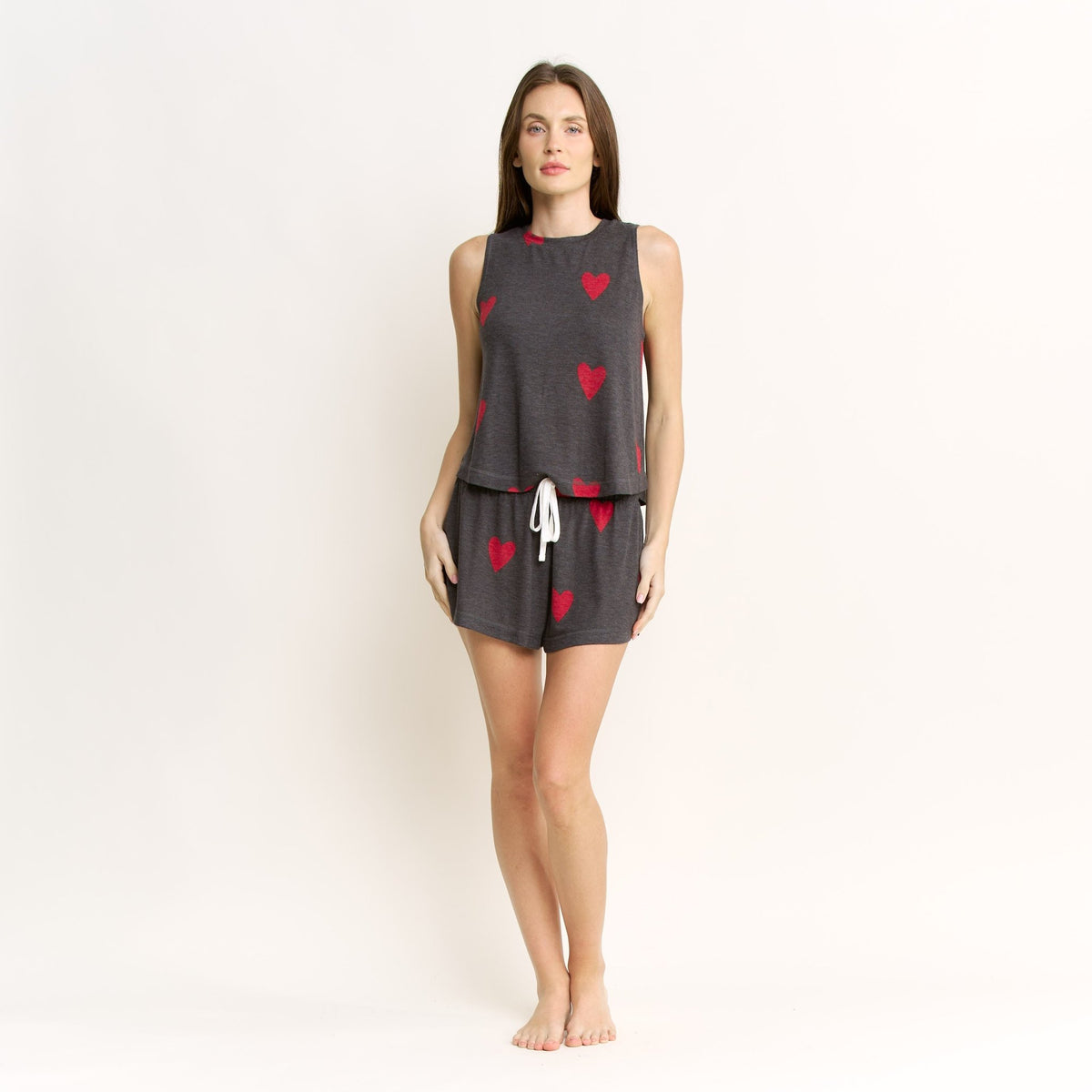 Star Seeker Tank Shortie Set in Valentine Hearts - Tank+Short -