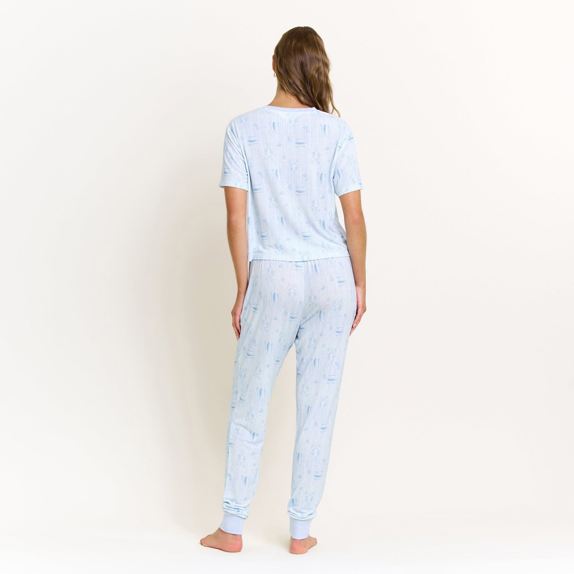Star Seeker Tee Jogger Set in Saltwater Sonata - -