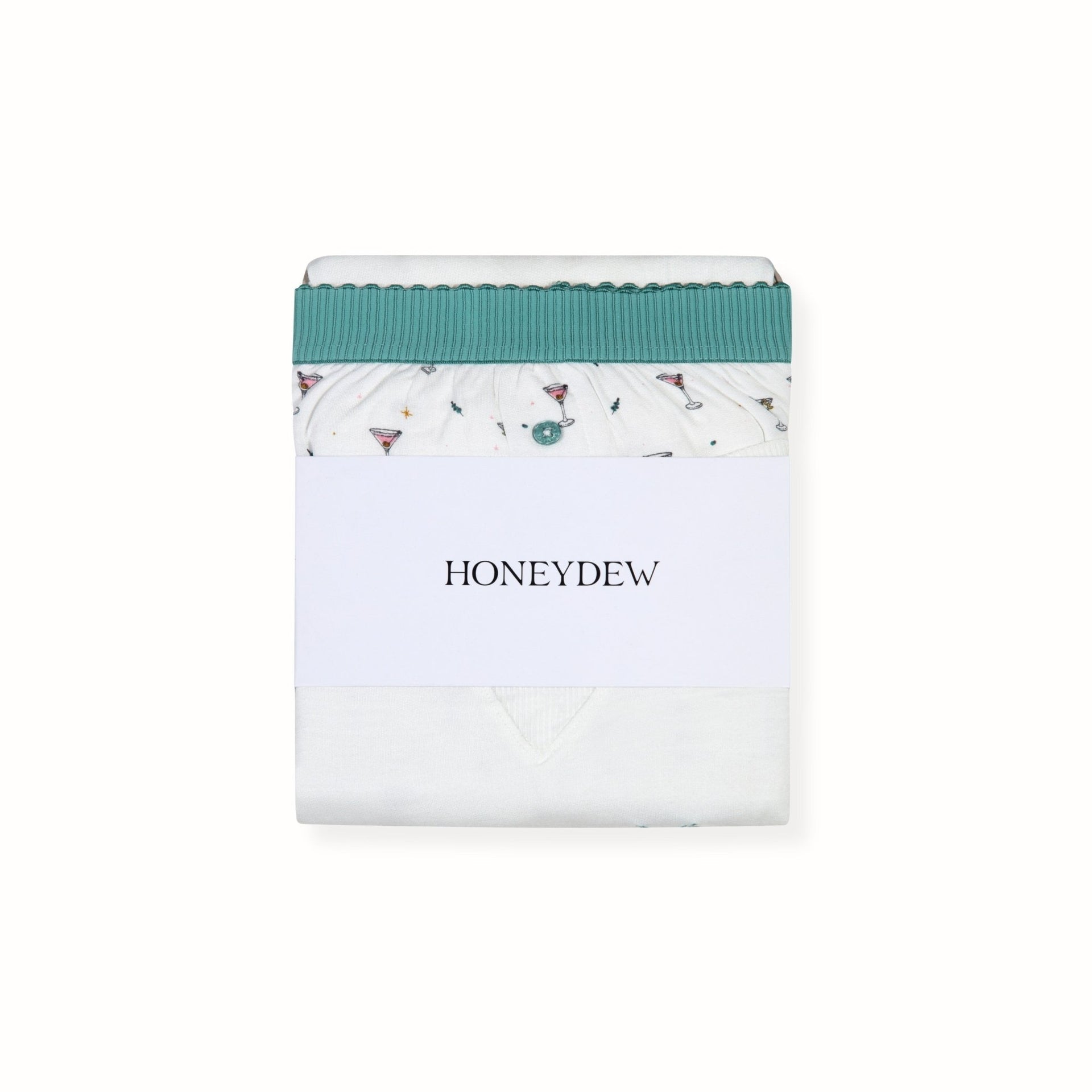 Sugar Sweetheart Shortie Set in Ivory Martinis - Sleepwear & Loungewear -