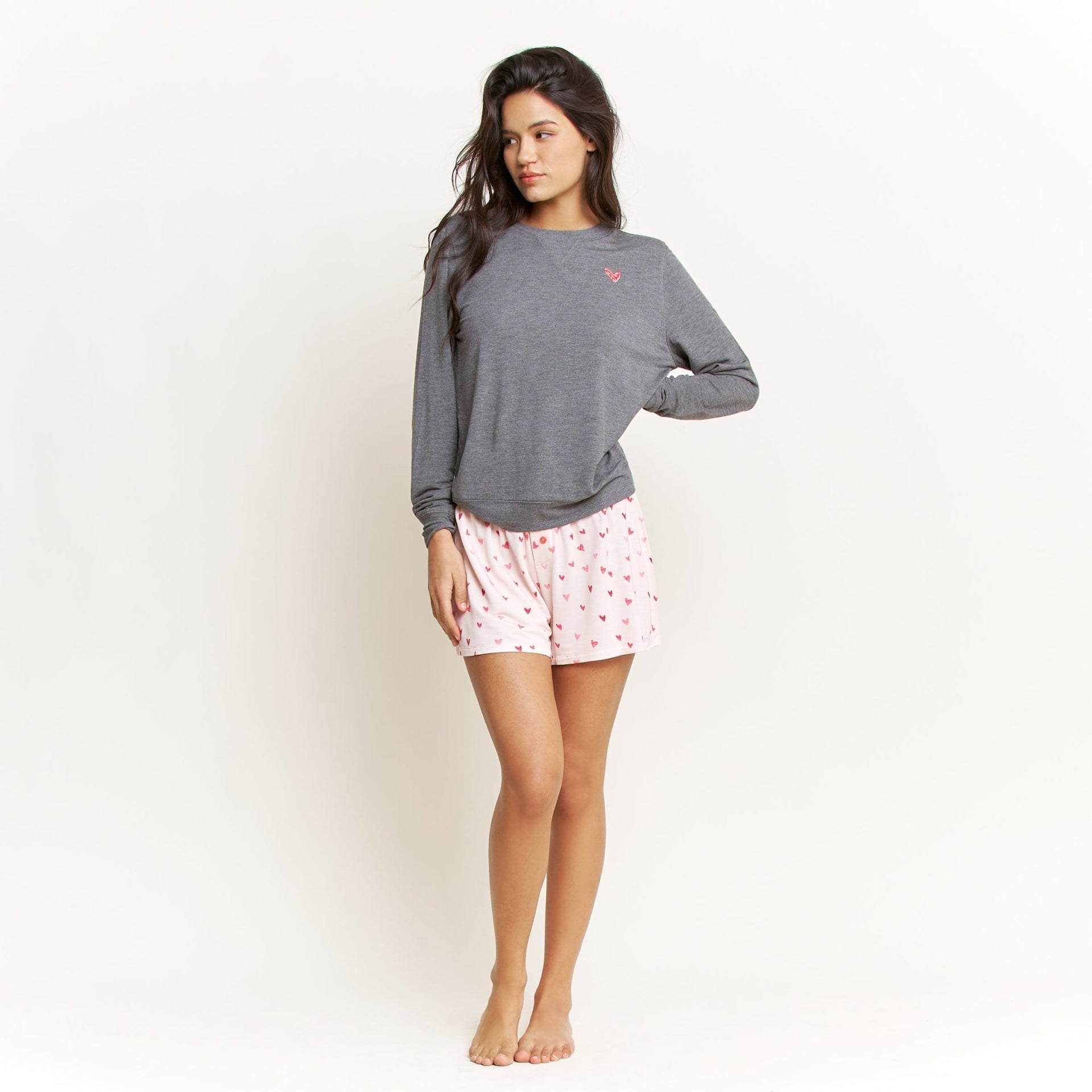 Sugar Sweetheart Shortie Set in Marzipan Hearts - Sleepwear & Loungewear -