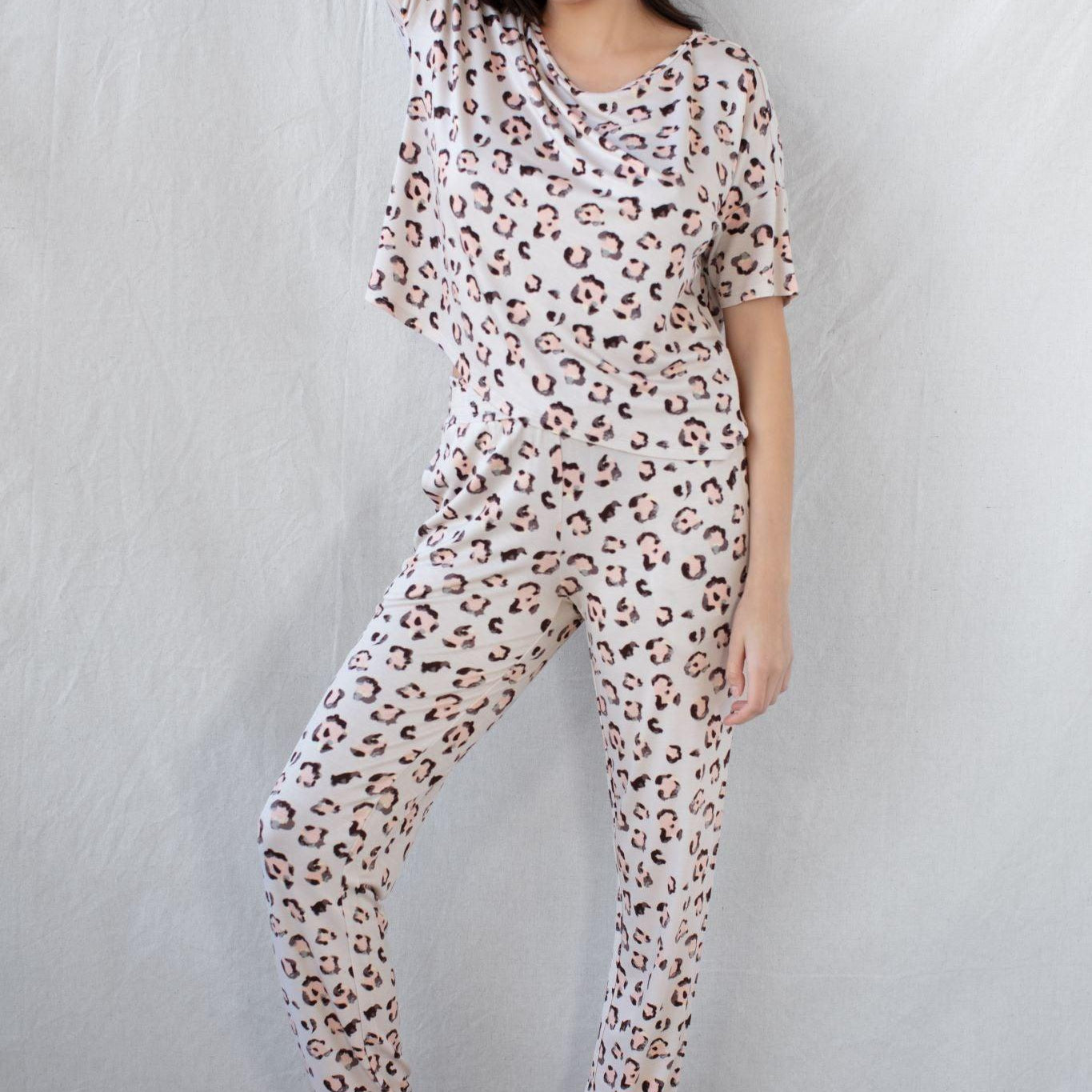Sun Lover PJ Set - Sleepwear & Loungewear - Calm Leopard