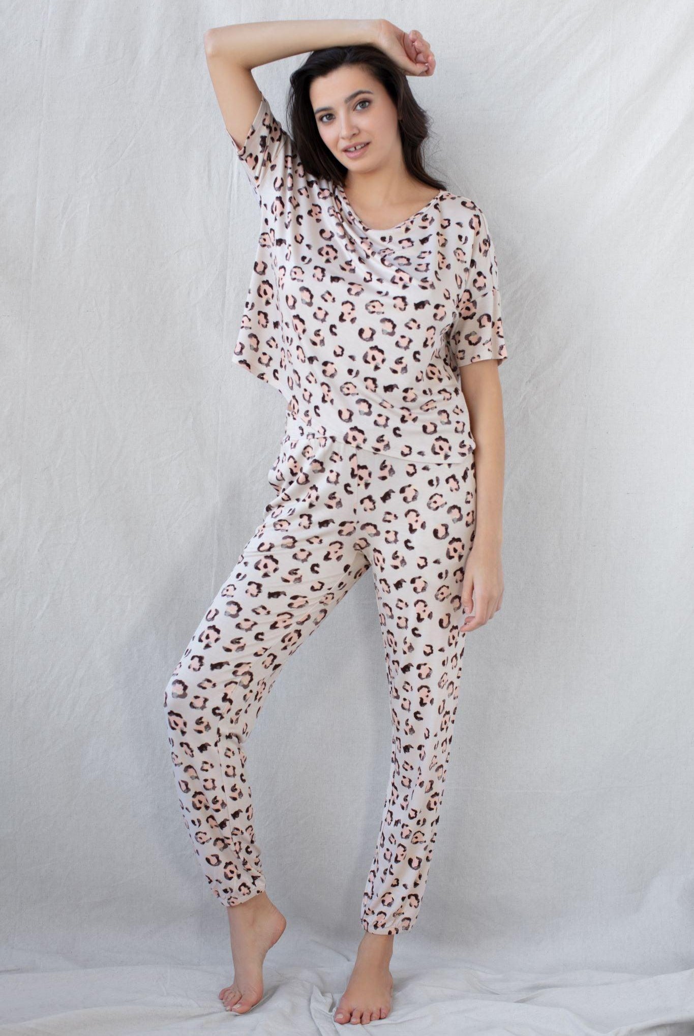 Sun Lover PJ Set - Sleepwear & Loungewear - Calm Leopard