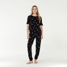 Sun Lover PJ Set In Black Hearts - Sleepwear & Loungewear -