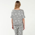 Sun Lover PJ Set In Heather Grey Stars - Sleepwear & Loungewear -