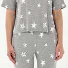 Sun Lover PJ Set In Heather Grey Stars - Sleepwear & Loungewear -