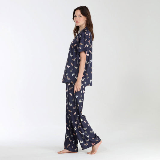 Sunday Rest Short Sleeve PJ Set In Nova Butterflies - -