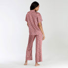 Sunday Rest Short Sleeve PJ Set In Umber Leopard - -