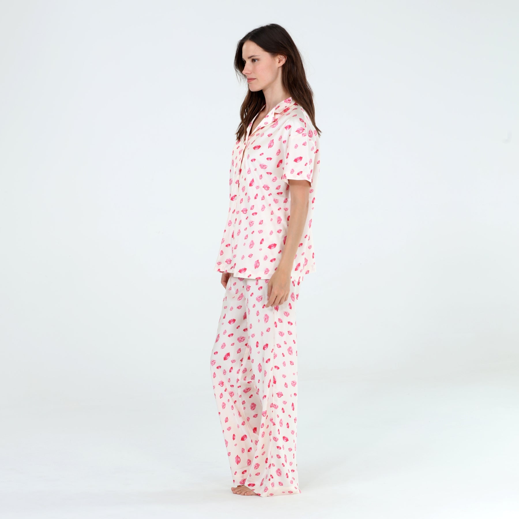 Sunday Rest PJ Set in Beso Lips - Sleepwear & Loungewear -