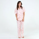 Sunday Rest PJ Set in Beso Lips - Sleepwear & Loungewear -