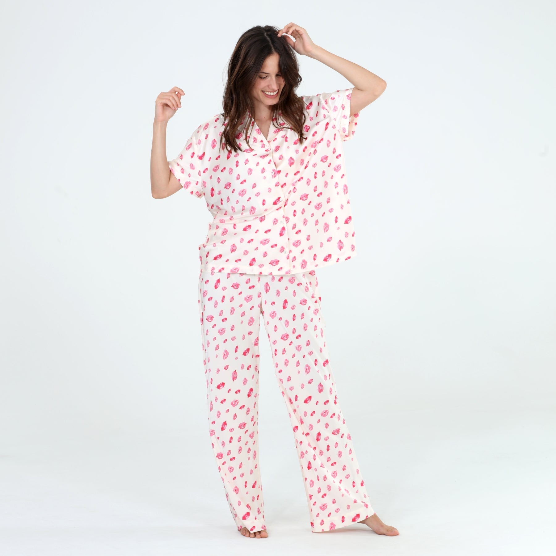 Sunday Rest PJ Set in Beso Lips - Sleepwear & Loungewear - X-Large