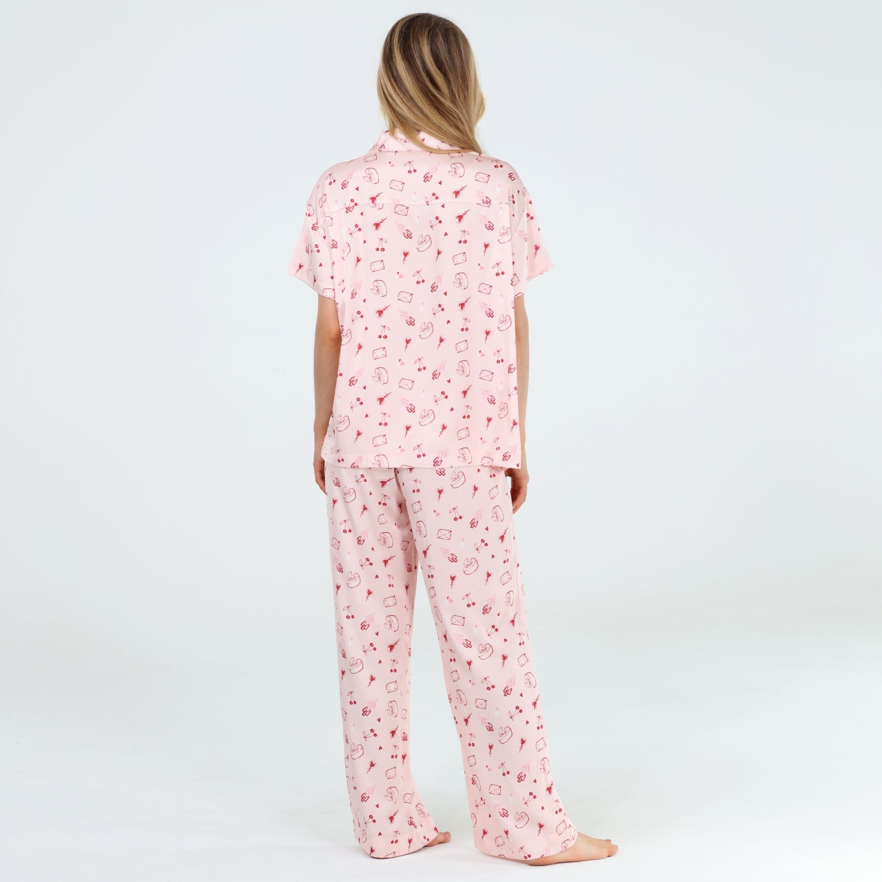 Sunday Rest PJ Set in Rouge Valentine - Sleepwear & Loungewear -