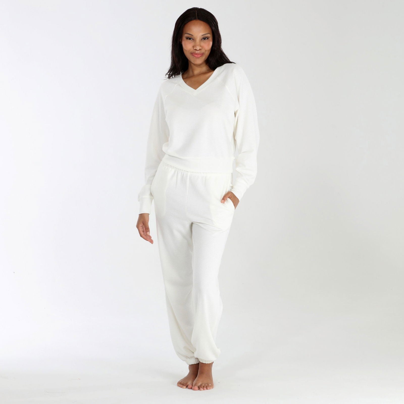 Sundown Jogger In Ivory - Loungewear -