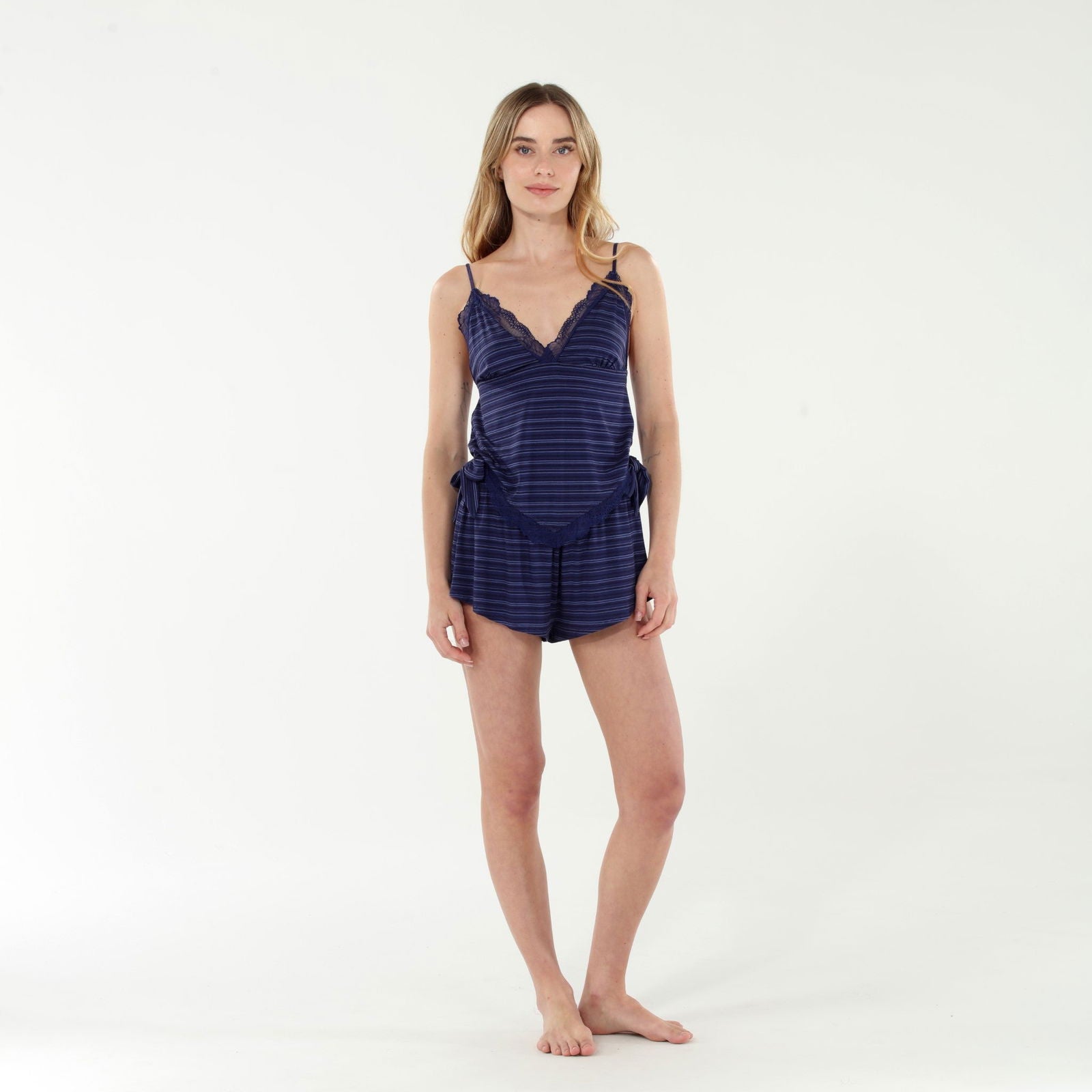 Sunset & Chill Cami Shortie Set in Navy - Cami+Short -