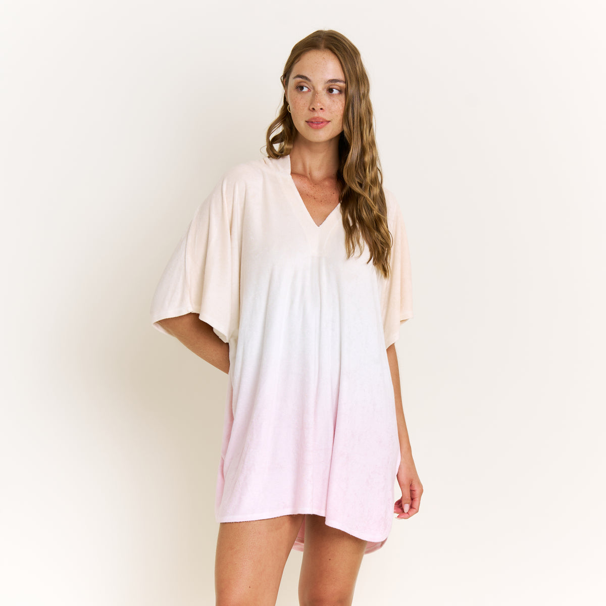 Take A Break Oversized Hoodie in Sunset Dip-Dye - Robe -