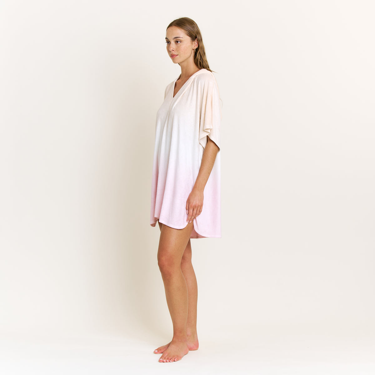 Take A Break Oversized Hoodie in Sunset Dip-Dye - Robe -