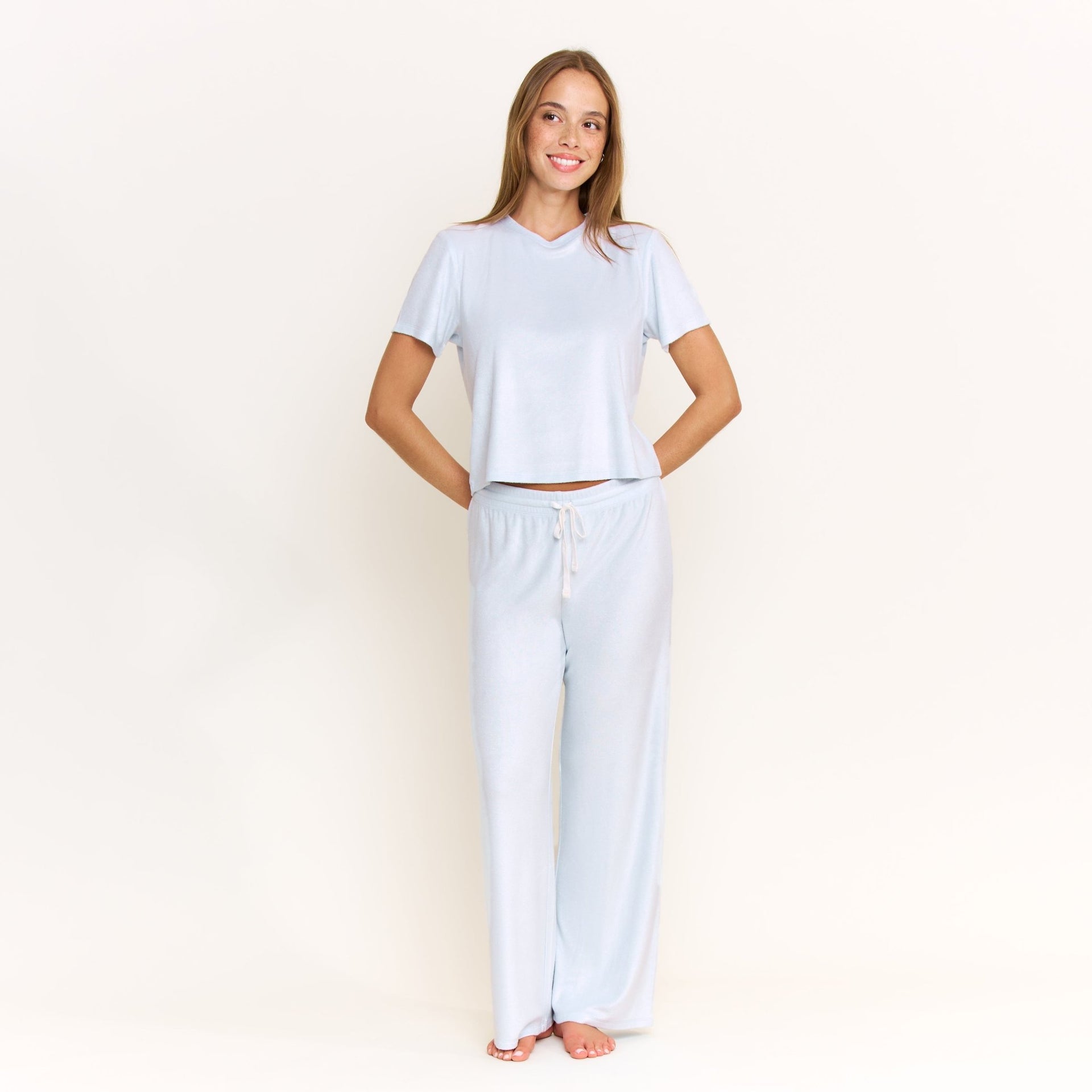 Take A Break Tee Pant Set in Drift - -