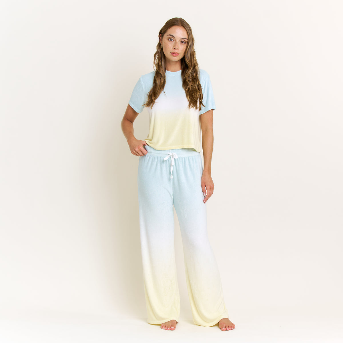 Take A Break Tee Pant Set in Sunrise Dip-Dye - Sleepwear & Loungewear -