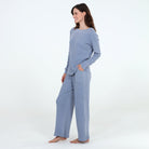 Under The Stars Waffle Pant in Blue Stone - Sleepwear & Loungewear -