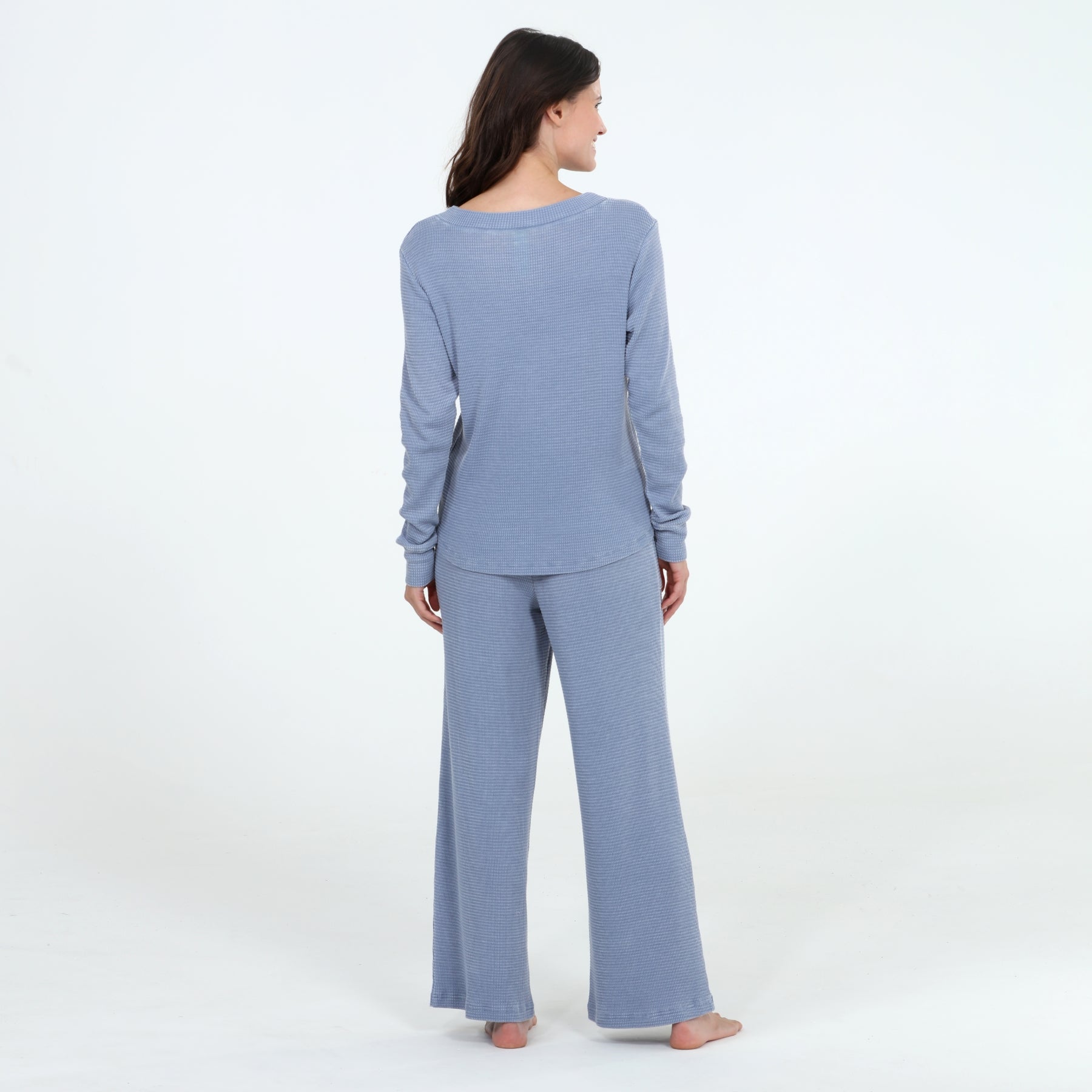 Under The Stars Waffle Pant in Blue Stone - Sleepwear & Loungewear -