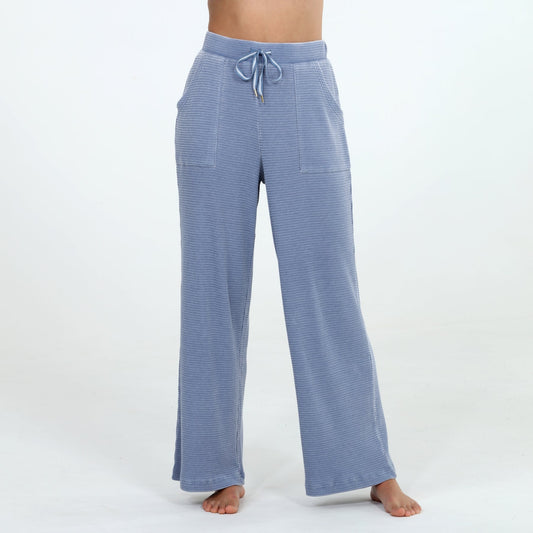 Under The Stars Waffle Pant in Blue Stone - Sleepwear & Loungewear - X-Large