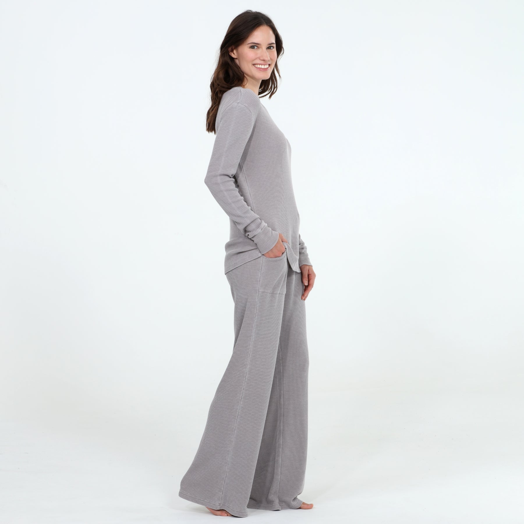 Under The Stars Waffle Pant in Sleet - Sleepwear & Loungewear -