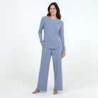 Under The Stars Waffle Top in Blue Stone - Sleepwear & Loungewear -