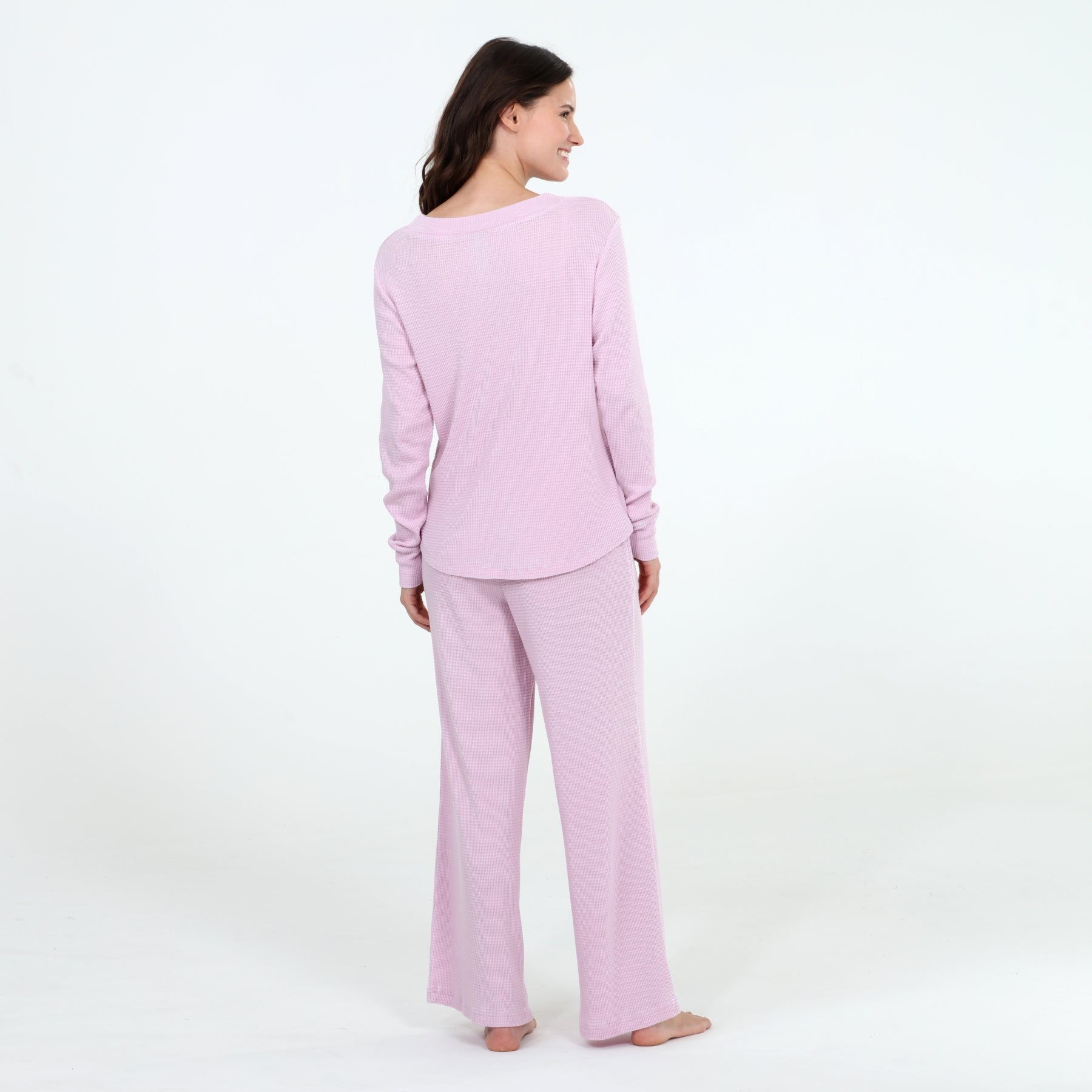 Under The Stars Waffle Top in Lavender - Sleepwear & Loungewear -