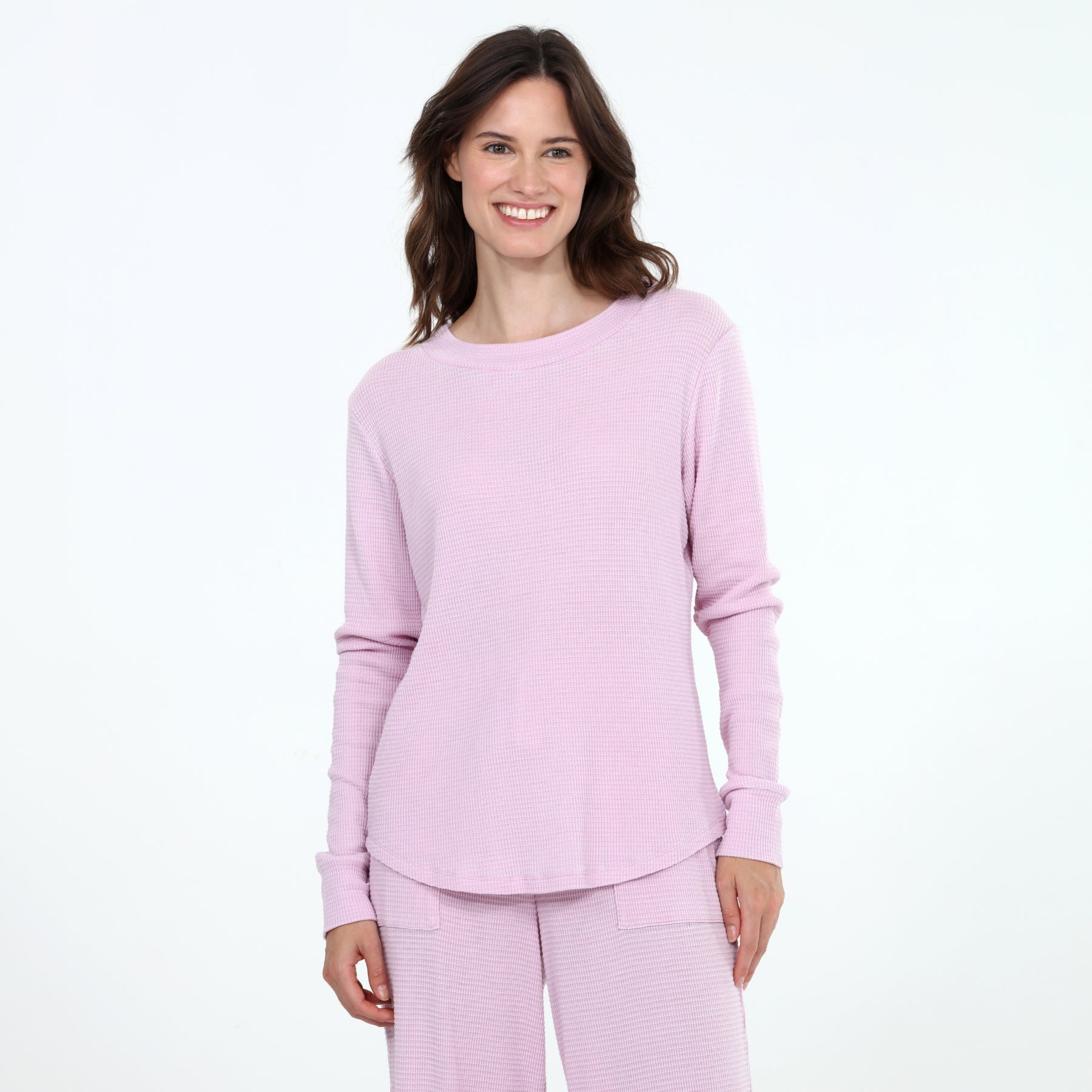 Under The Stars Waffle Top in Lavender - Sleepwear & Loungewear - X-Large