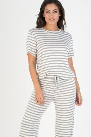 All American PJ Set - Sleepwear & Loungewear - Ivory Stripe