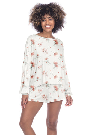 All American Shortie Set - Sleepwear & Loungewear - Ivory Floral
