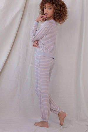 Star Seeker Lounge Set - Sleepwear & Loungewear - Grey Stripe